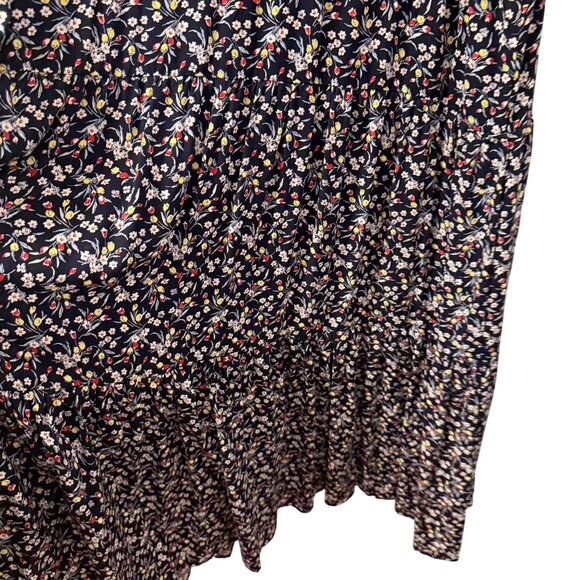 Chaps Sleeveless Floral Dress Sz 1X Navy Multi-Color Lightweight Comfortable - Picture 9 of 12